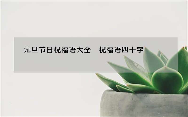 元旦节日祝福语大全 祝福语四十字